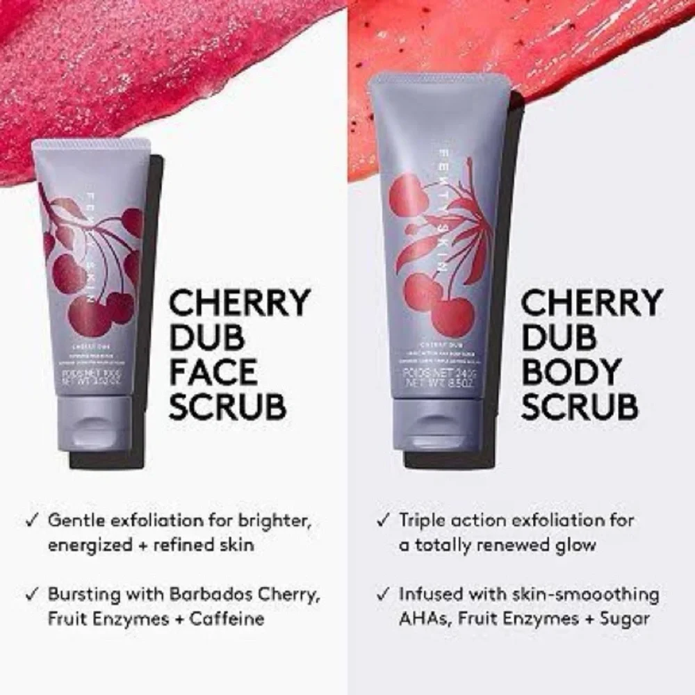 🍒 Fenty Skin Cherry Dub Body Scrub Duo | AHA Exfoliating Set - Picture 3 of 11